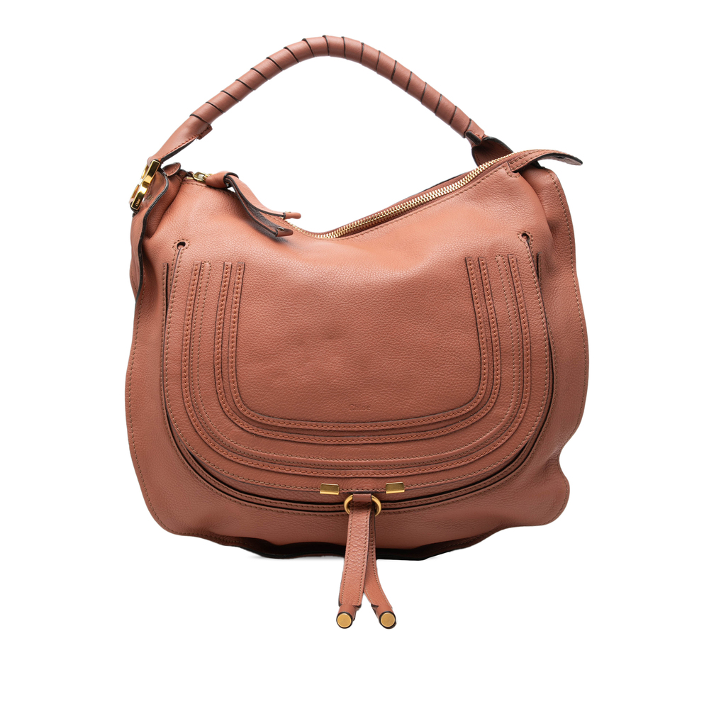 Pre-Loved Chloé Large Pebbled Calfskin Marcie Hobo